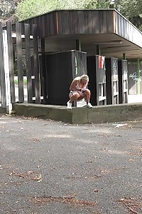 Good-looking Blonde Victoria Pure Pissing In The City