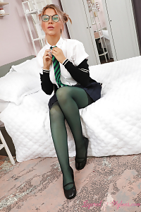 Layered Nylons Zoey King College Uniform