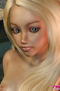 3d Big-breasted Blonde Starts Having Fun With Her Good-looking Animated Beaver