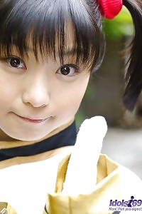 Lewd Asian Minx Is Gagged And On Her Knees For A Back Door Banging