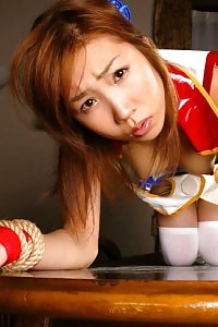 Hogtied And Blindfolded Perverted Imokawa Gets Her Clit Played With By Hungry Guys